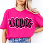 Wolves Doodle Mascot Ready to Press Transfer DTF Transfer Sublimation Transfer