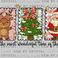 Christmas Tree Dark Pink Green Faux GlitterReady to Press Instant Peel DTF Transfers Sublimation Transfers (Copy)