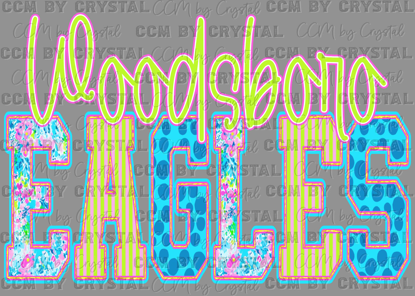 Woodsboro Eagles Bright Ready to Press DTF Transfers Sublimation Transfers