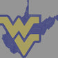 West Virginia WV 2-Color Approximately 11" wide Spangle Transfer
