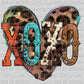 XOXO Heart Valentine Western Ready to Press Transfer