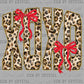 Leopard XOXO Valentines Faux Glitter Day Ready to Press DTF Transfers Sublimation Transfers