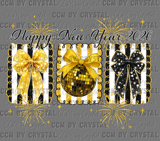 Happy New Year 2026 Ready to Press Transfer DTF Transfer Sublimation Transfer