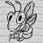 Yellow Jackets Mascot Doodle Ready to Press Transfer DTF Transfer Sublimation Transfer