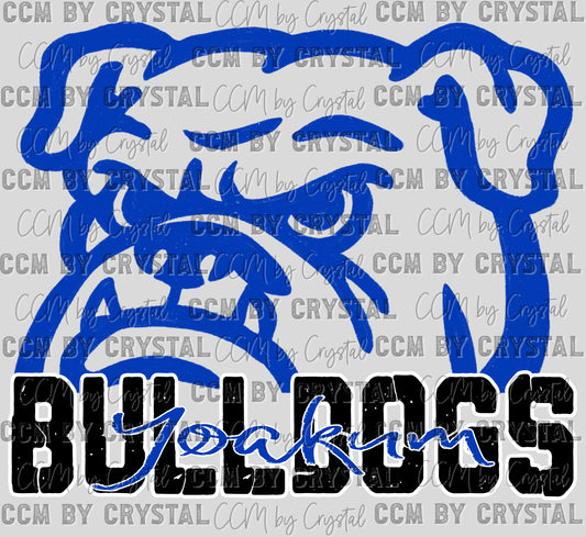 Yoakum Bulldogs Mascot Ready to Press Transfer DTF Transfer Sublimation Transfer