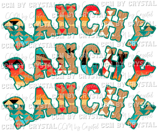 Aztec Ranchy Ready to Press Transfer