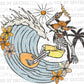 Cowboy Summer Beach Surfing Pocket Sleeve Ready to Press Transfer