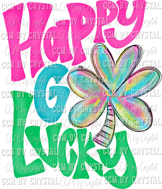 Happy Go Lucky St Patrick's Day Ready to Press Transfer