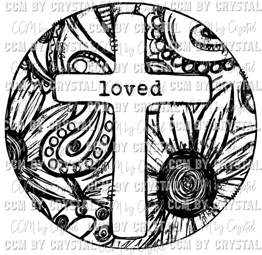 Loved Cross Paisley Christian Faith Ready to Press Transfer