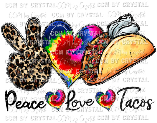 Peace Love Tacos Cinco De Mayo Ready to Press Transfer