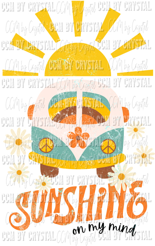 Sunshine on My Mind Retro Summer Ready to Press Transfer