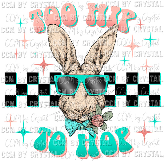 Too Hip to Hop Easter Bunny Ready to Press Transfer