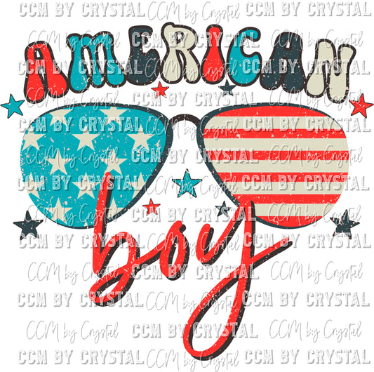 American Boy 4th of July Independence Day Ready to Press Transfer