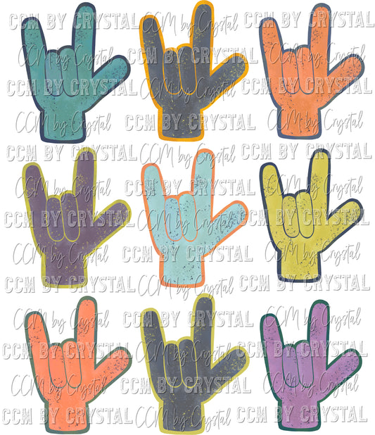 ASL I Love You American Sign Language Ready to Press Transfer