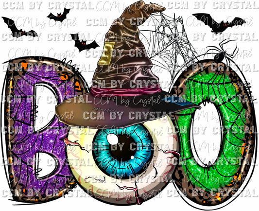 BOO Eye Halloween Ready to Press Transfer