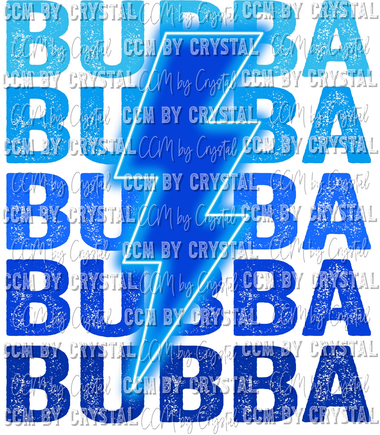 Bubba Lightning Bolt Ready to Press Transfer