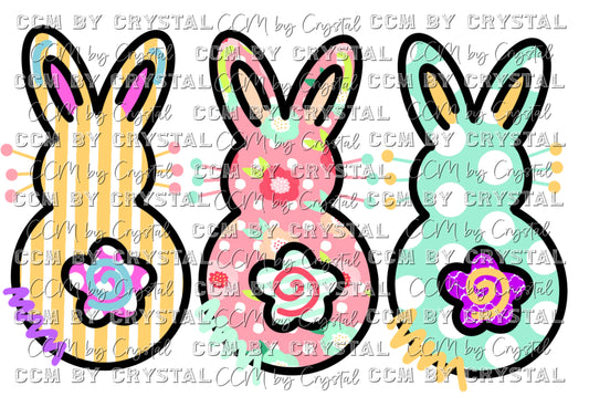Easter Bunnies Ready to Press Transfer
