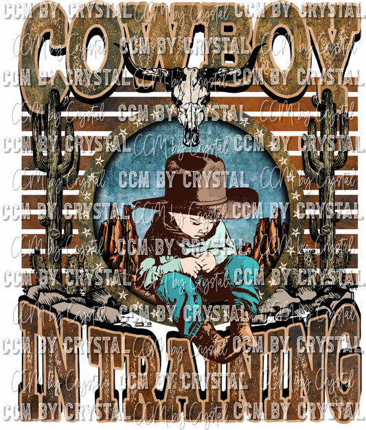 Cowboy in Training Western Ready to Press Transfer