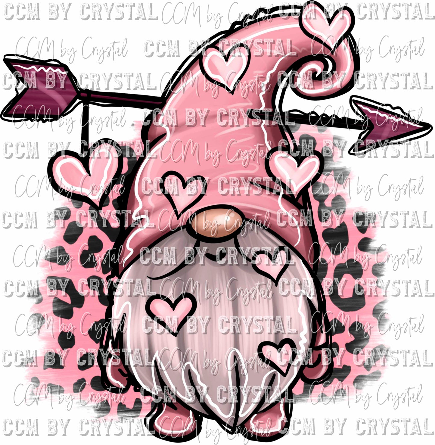 Cupid Gnome Valentine's Day Gnome Ready to Press Transfer