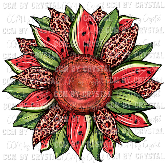 Flower Watermelon Ready to Press Transfer