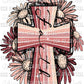 Faith Floral Cross Ready to Press Transfer
