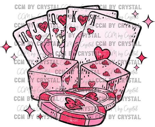 Feeling Lucky Pocket Distressed Valentine's Day Ready to Press Transfer
