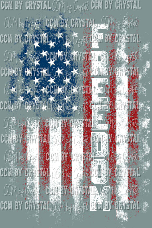 Freedom Flag White Ready to Press Transfer