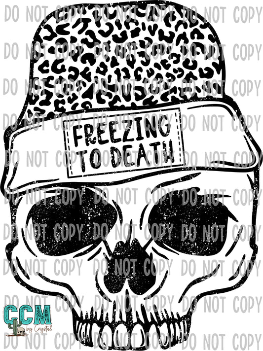 Freezing to Death Distressed - Skeleton with Beanie