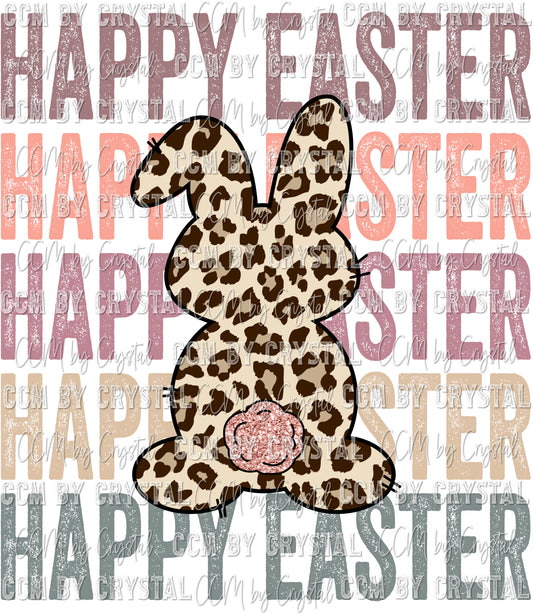 Happy Easter Leopard Bunny
