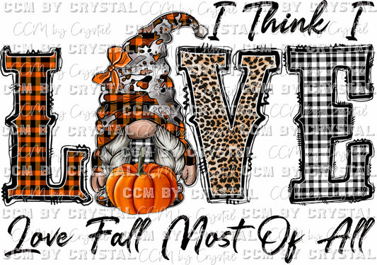 I Think I Love Fall Most of All Ready to Press Transfer