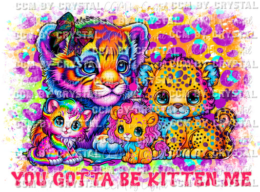 You Gotta Be Kitten Me Colorful Leopard Ready to Press Transfer