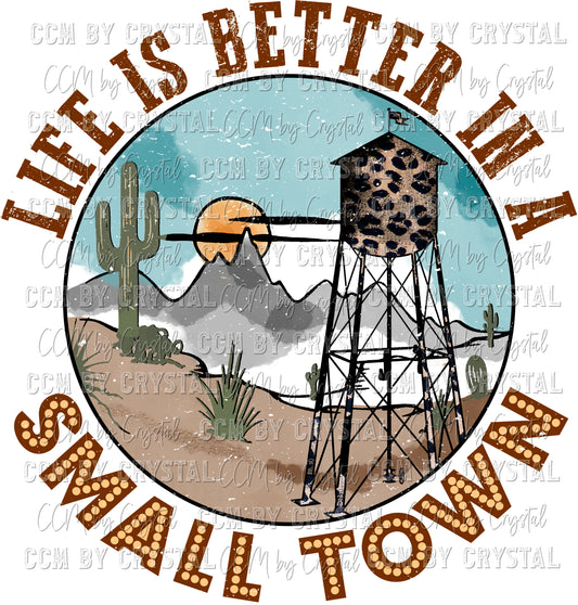 Life is Better in a Small Town Leopard Ready to Press Transfer