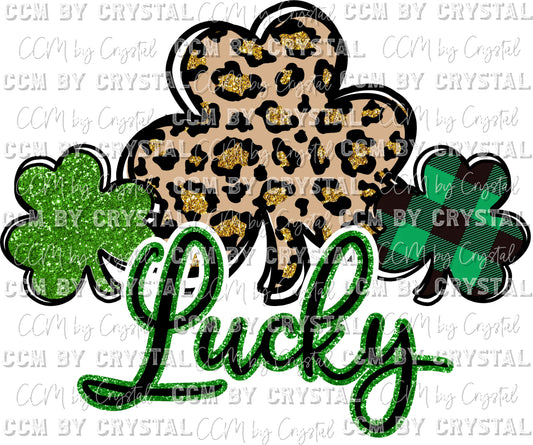 Lucky Clover St Patric's Day Ready to Press Transfer