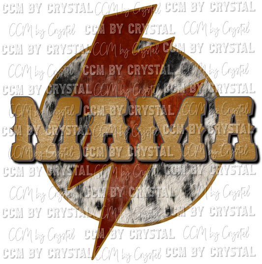 Mama Lightning Bolt Ready to Press Transfer