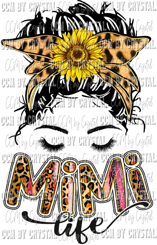 Mimi Life Messy Bun Ready to Press Transfer