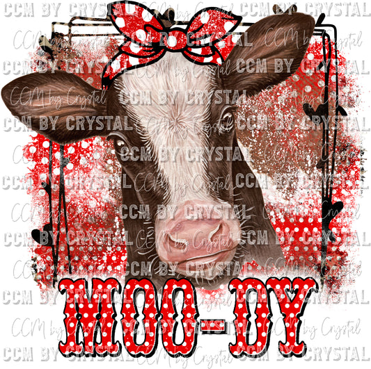 Moo-dy Cowhide and Polka Dots Ready to Press Transfer