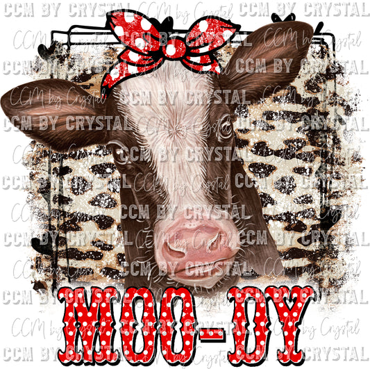 Moo-dy Leopard Ready to Press Transfer