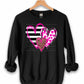 Three Doodle Hearts Pink Ready to Press Transfer