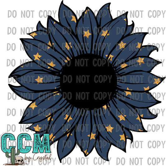 Sunflower with Stars Ready to Press Transfer