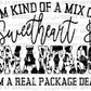 Sweetheart and Smartass Cowhide Cow Print Ready to Press Transfer