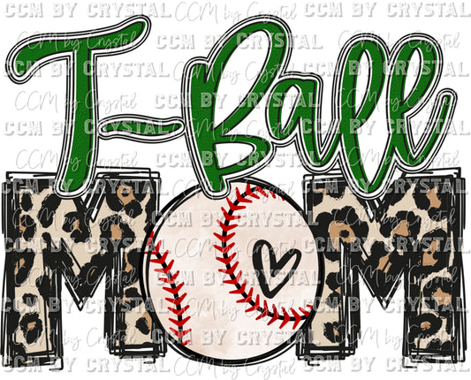 T-Ball Mom Green Ready to Press Transfer