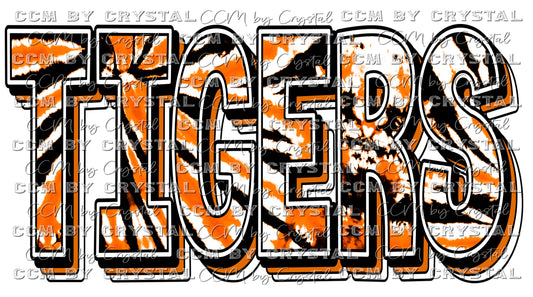Tie Dye Tigers Ready to Press Transfer