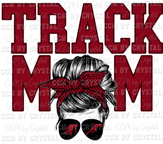 Track Mom Messy Bun Girl Ready to Press Transfer