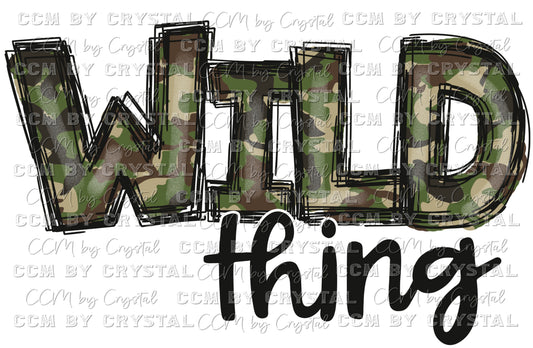 Wild Thing Camo Ready to Press Transfer