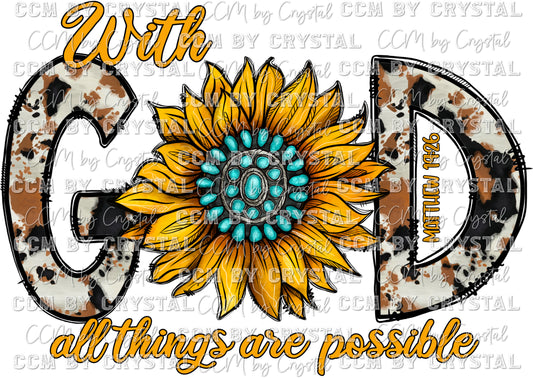 With God All Things are Possible Ready to Press Transfer
