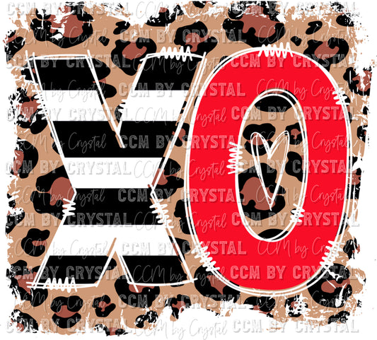 XO Leopard Valentine's Day PNG Digital Download